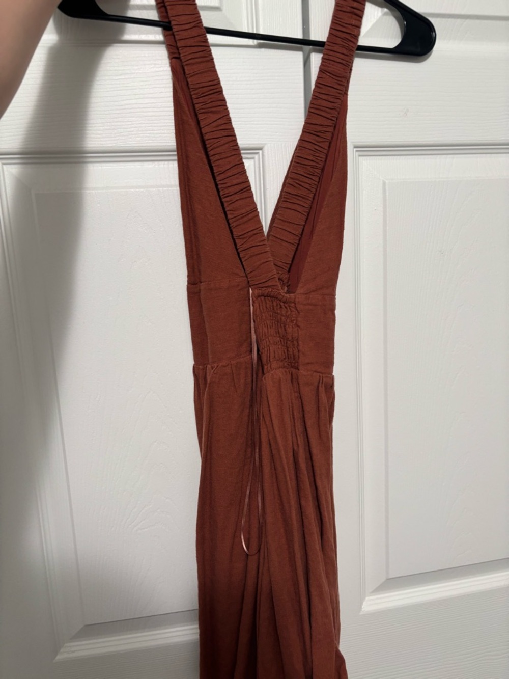 Abercrombie & Fitch Rust Brown V-Neck Romper - Picture 3 of 4